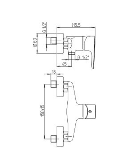 Paini kit Smart miscelatore lavabo, bidet e doccia esterno