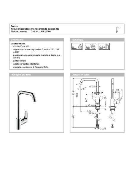 quaranta-ceramiche-miscelatore-cucina-hansgrohe-focus