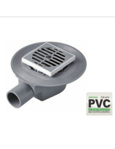 Pozzetto con sifone estraibile da pavimento con griglia inox "Go-go"