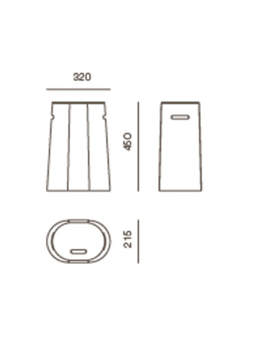 Mini nest sgabello - porta biancherie in ecopelle testa di moro