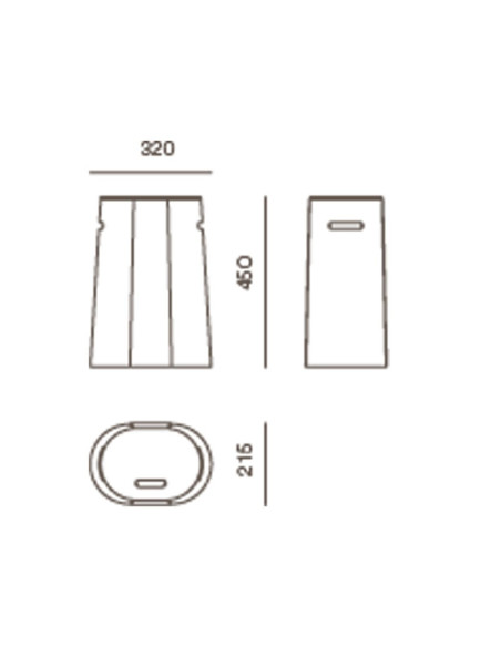Mini nest sgabello - porta biancherie in ecopelle testa di moro