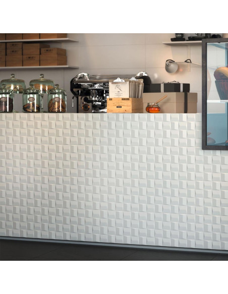 RIVESTIMENTO MARAZZI ABSOLUTE WHITE STRUTTURA CUBE SAT 25X76