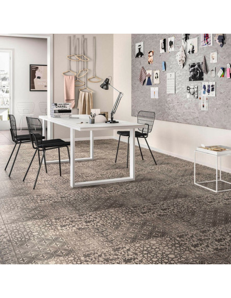 DECORO MARAZZI POWDER LIBERTY SMOKE GRAPHITE CRETE 75X75