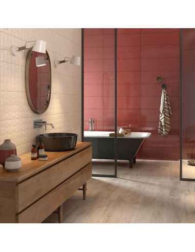 RIVESTIMENTO MARAZZI POTTERY CHAMPAGNE STRUTTURA CUBE 3D 25X76