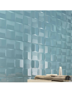 RIVESTIMENTO MARAZZI POTTERY TURQUOISE STRUTTURA 3D 25X76