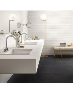 RIVESTIMENTO MARAZZI ESSENZIALE STRUTTURA DRAPE 3D BIANCO SAT 40X120