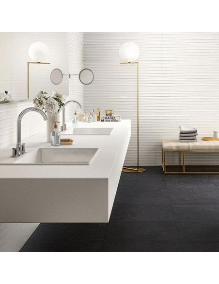 RIVESTIMENTO MARAZZI ESSENZIALE STRUTTURA DRAPE 3D BIANCO SAT 40X120