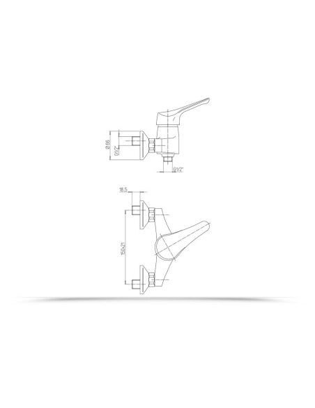 Paini Pilot miscelatore esterno doccia