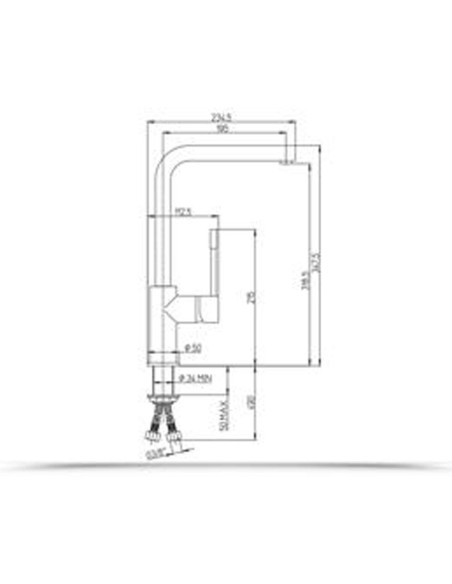 Paini Cox miscelatore monocomando lavello scheda tecnica