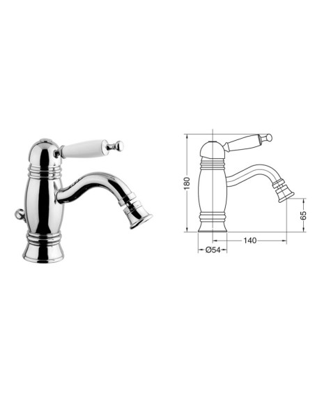 Bugnatese Oxford miscelatore lavabo, bidet e doccia incasso c/deviatore