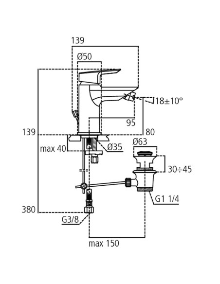 Ideal standard Ceramix miscelatore monocomando bidet
