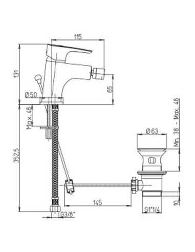 Paini Smart kit miscelatore lavabo, bidet e doccia incasso con deviatore