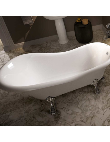 Flaminia vasca Evergreen 160x80xh71con piedi cromo