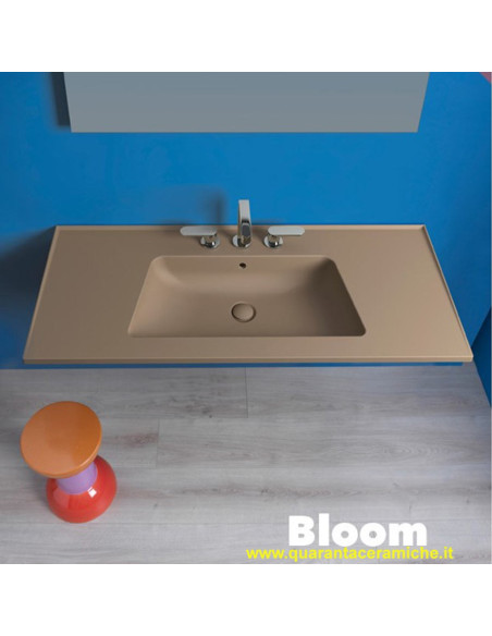 Ceramica Flaminia Bloom lavabo a consolle sospeso cm 107 bianco
