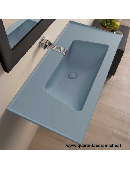 Ceramica Flaminia Bloom lavabo a consolle sospeso cm 107 bianco