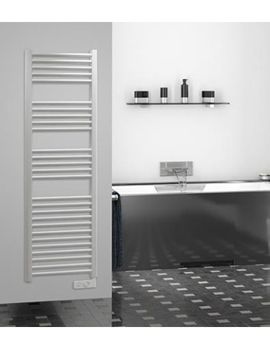 Termoarredo elettrico Lazzarini Cortina bianco con termostato 1375x480