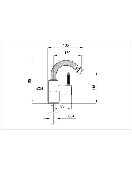 Bugnatese Athena kit miscelatore monocomando lavabo e bidet