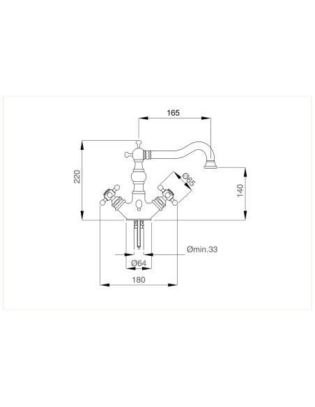 Bugnatese Arcadia monoforo lavabo