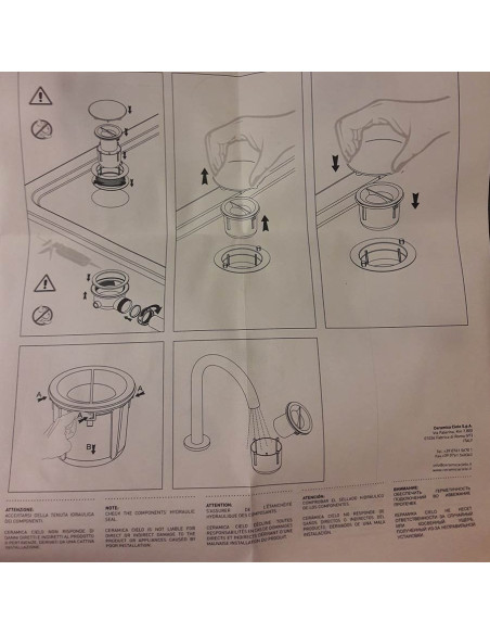 Sifone per p.doccia 90mm coperchio in ceramica bianca