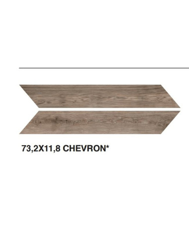 PAVIMENTO MARAZZI TREVERKMUST BROWN CHEVRON 73.2X11.8
