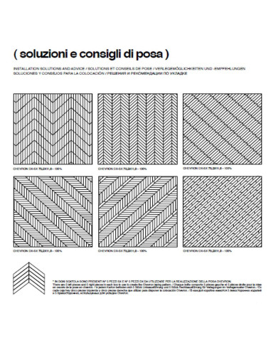 PAVIMENTO MARAZZI TREVERKMUST WHITE SELECTION CHEVRON 73.2X11.8