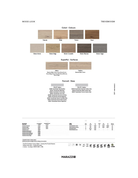 PAVIMENTO MARAZZI TREVERKVIEW MIELE OUTDOOR RETT 20x120