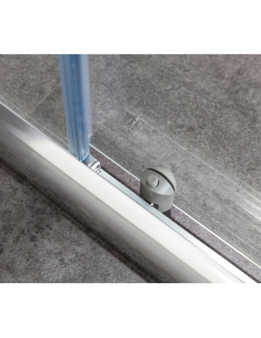 Zaffiro nicchia scorrevole 140 cm cristallo stampato 6mm altezza 190 cm