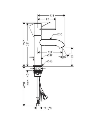 Hansgrohe Axor Citterio M miscelatore monocomando per lavabo