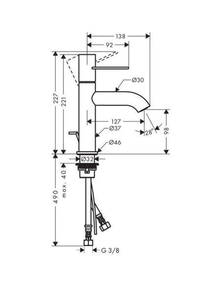 Hansgrohe Axor Citterio M miscelatore monocomando per lavabo