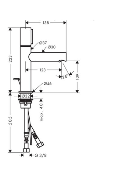 Hansgrohe Axor Citterio M miscelatore monocomando per lavabo