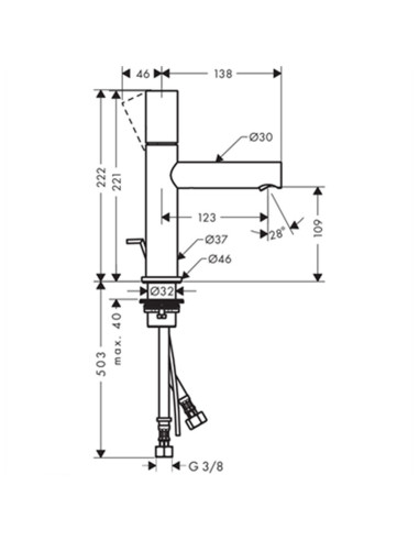 Hansgrohe Axor Citterio M miscelatore monocomando per lavabo