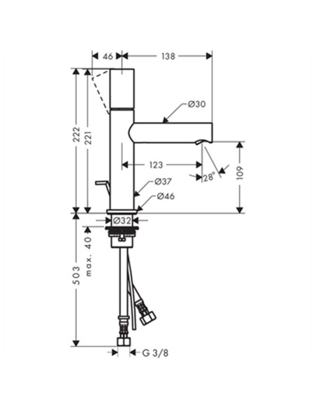Hansgrohe Axor Citterio M miscelatore monocomando per lavabo