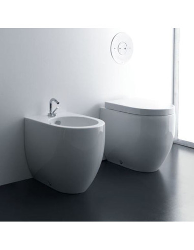 Kerasan Flo filo muro vaso Norim, bidet e coprivaso avvolgente