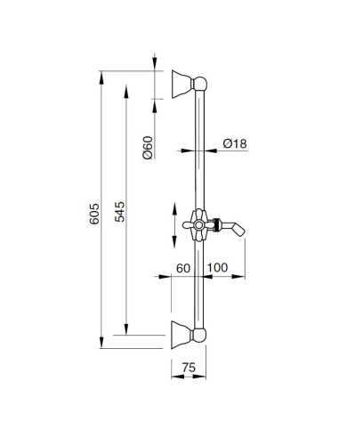 Bugnatese Oxford saliscendi completo antico con doccetta soffione