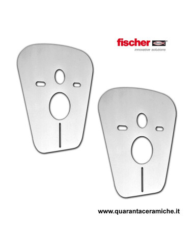 COPPIA DI STAFFE E MEMBRANE PER WC+BIDET SOSPESI